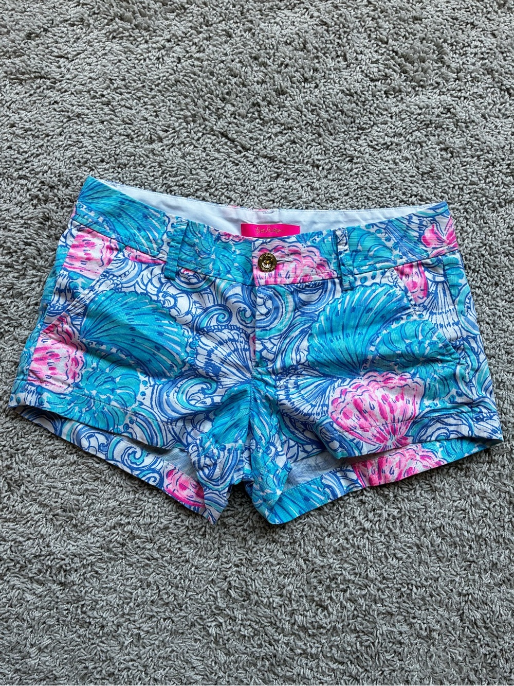 Lilly Pulitzer Blue Haven Raising Shell Shorts